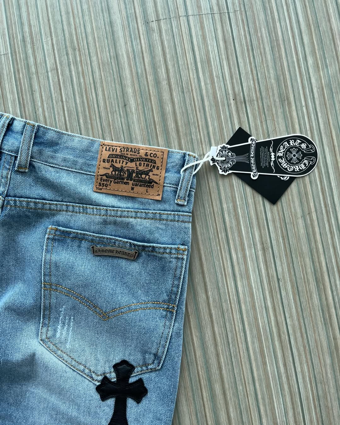 Levi's X Chrome hearts sex records denim pants