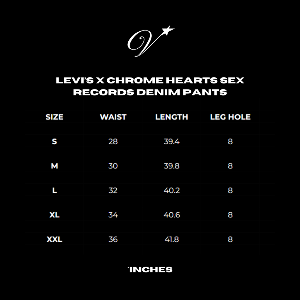 Levi's X Chrome hearts sex records denim pants