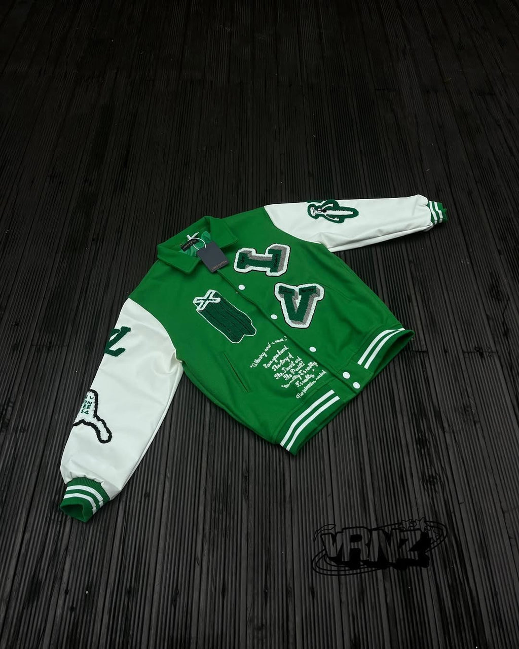 LV Varsity jacket in green