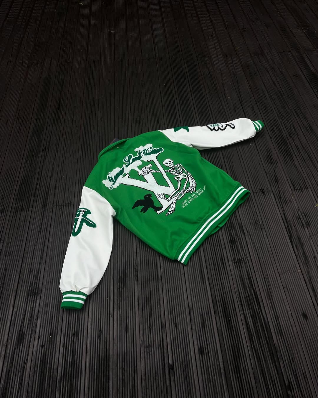 LV Varsity jacket in green