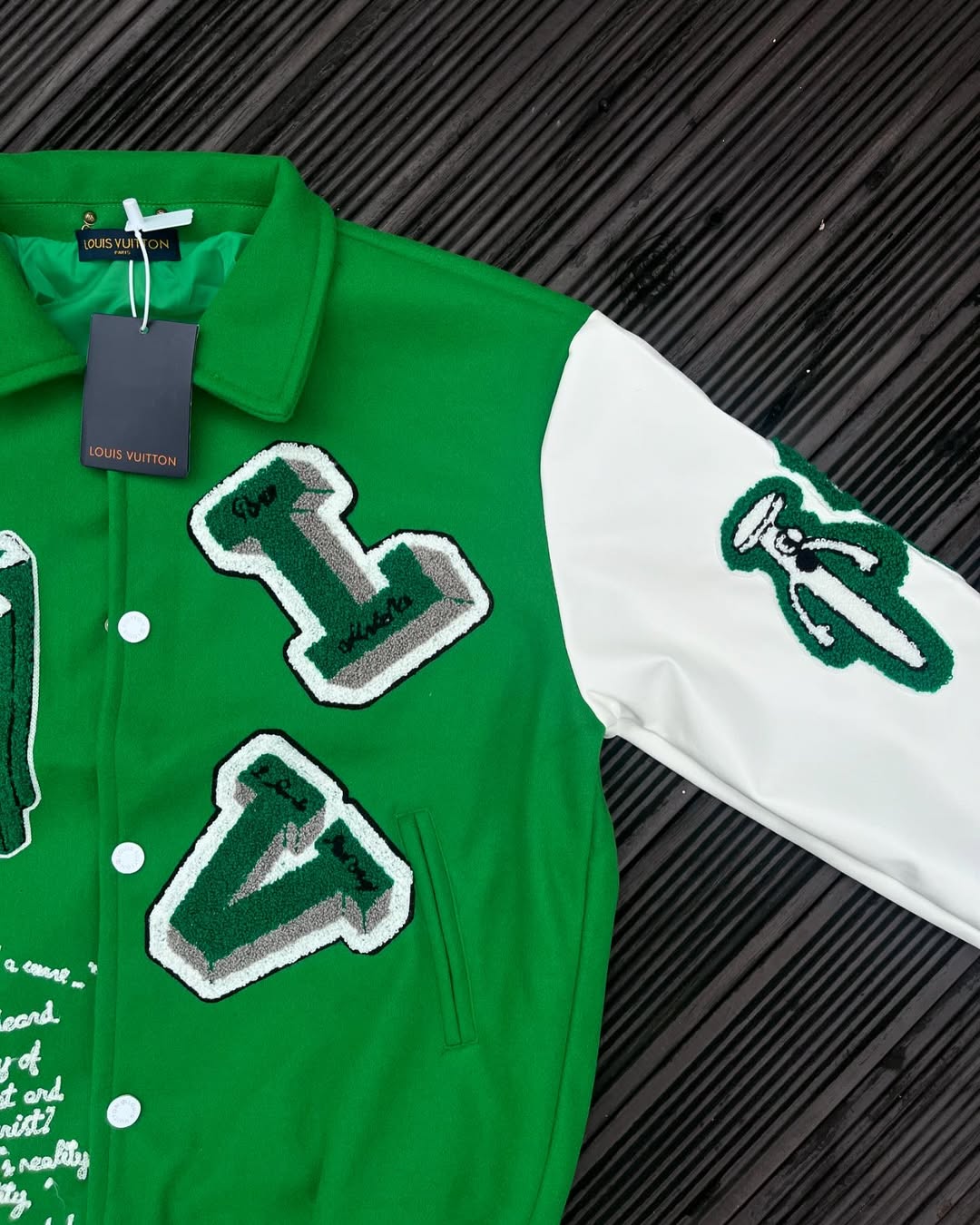 LV Varsity jacket in green