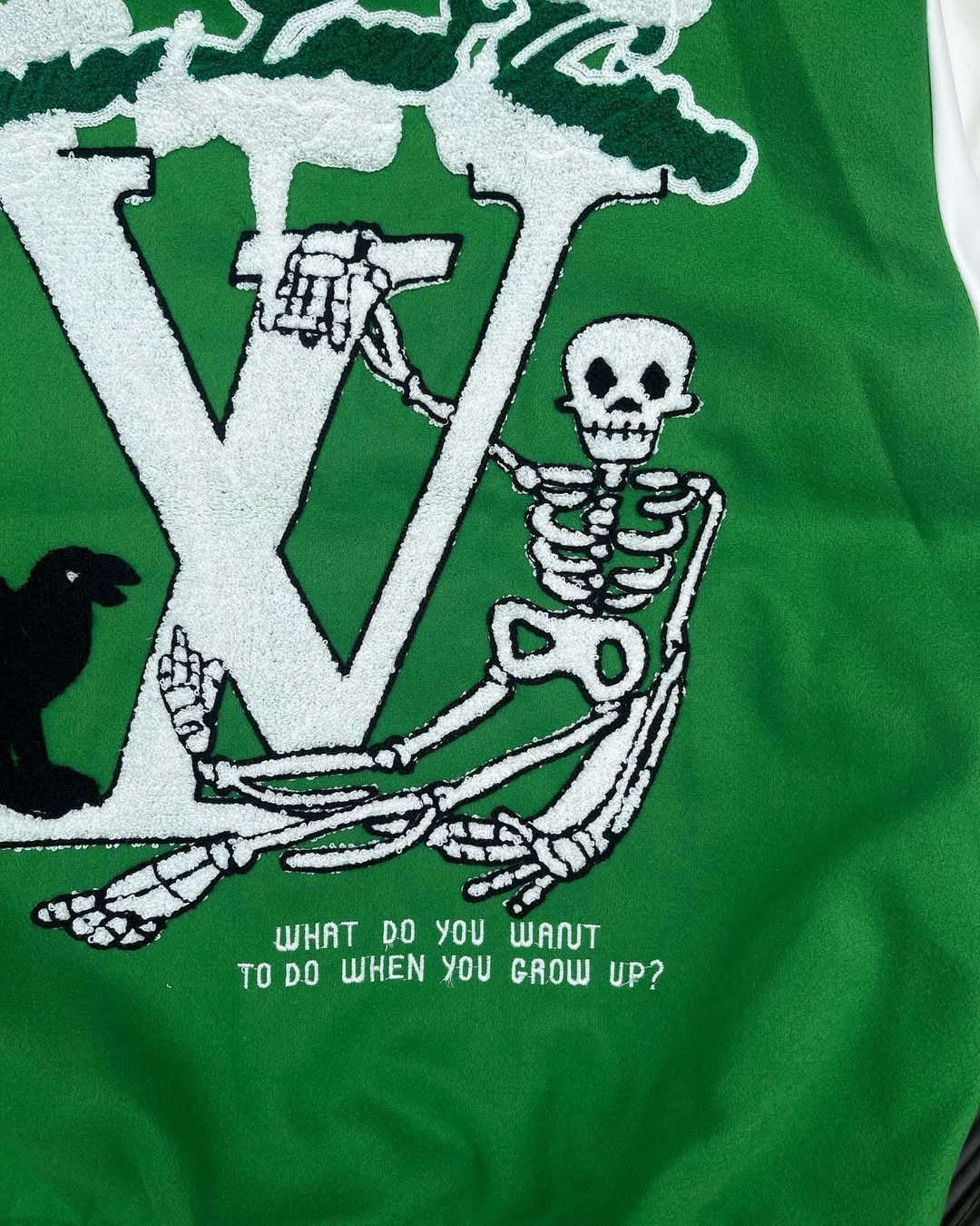 LV Varsity jacket in green