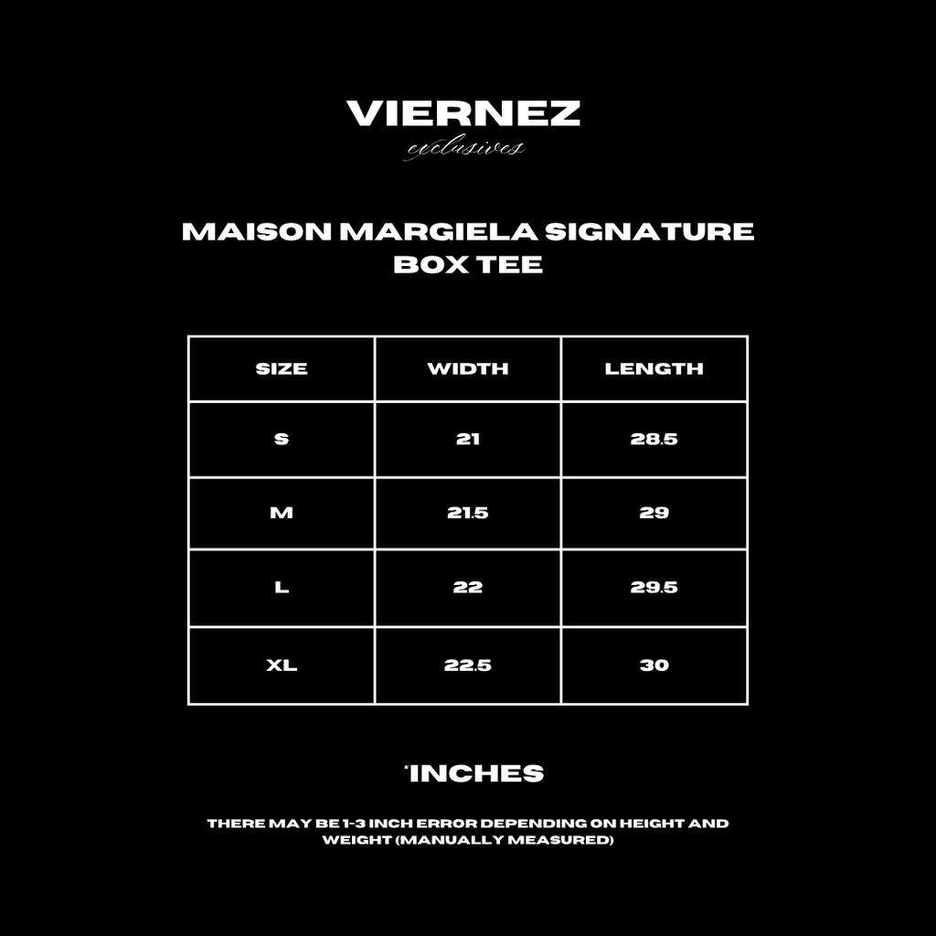 Maison Margiela Signature Box Tee BLACK MEDIUM - ON HAND