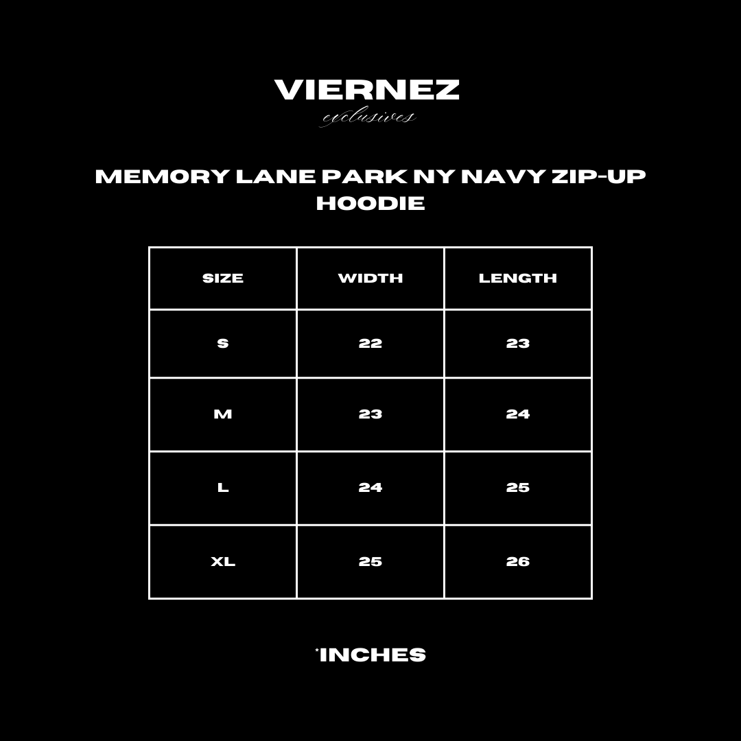 Memory Lane Park NY Navy Zip-Up Hoodie
