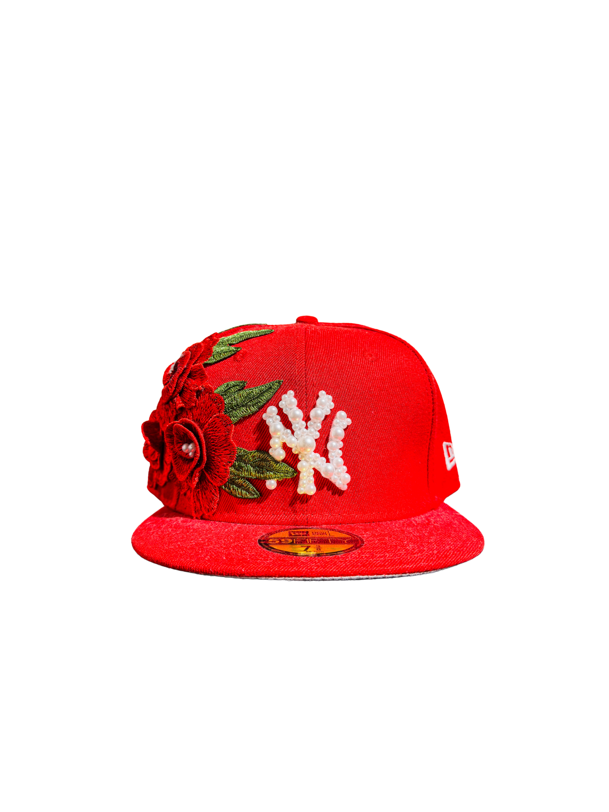 NY “La Fleur” Atelier Fitted Hat Red (Size 7 3/8) - ON HAND