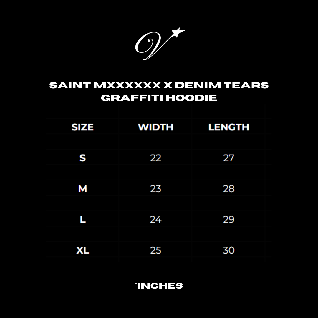 Saint Mxxxxx x Deńim Teařs Graffiti Hoodie