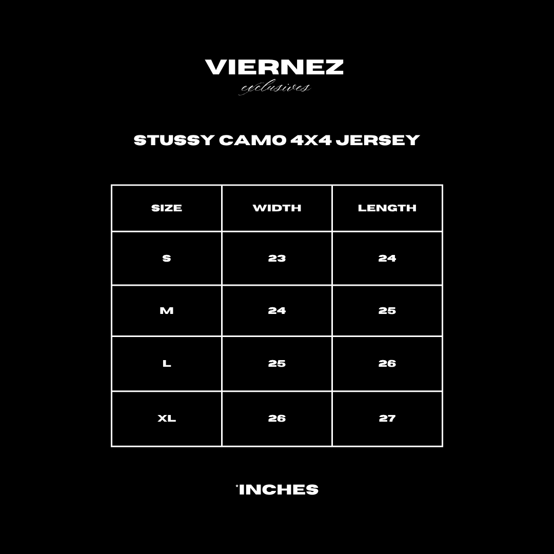 Stussy Camo 4x4 jersey