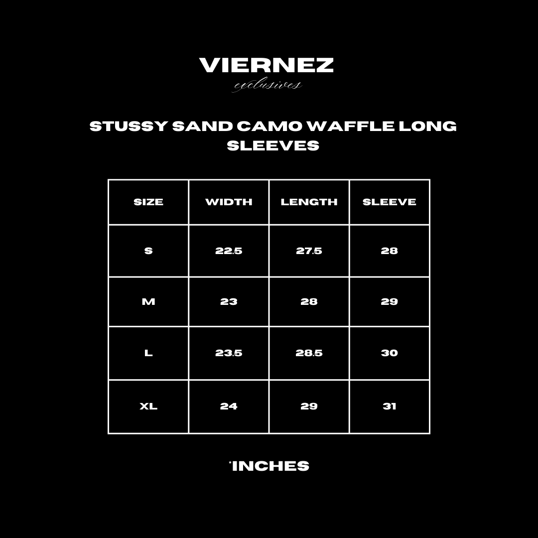 Stussy Sand Camo Waffle longsleeves