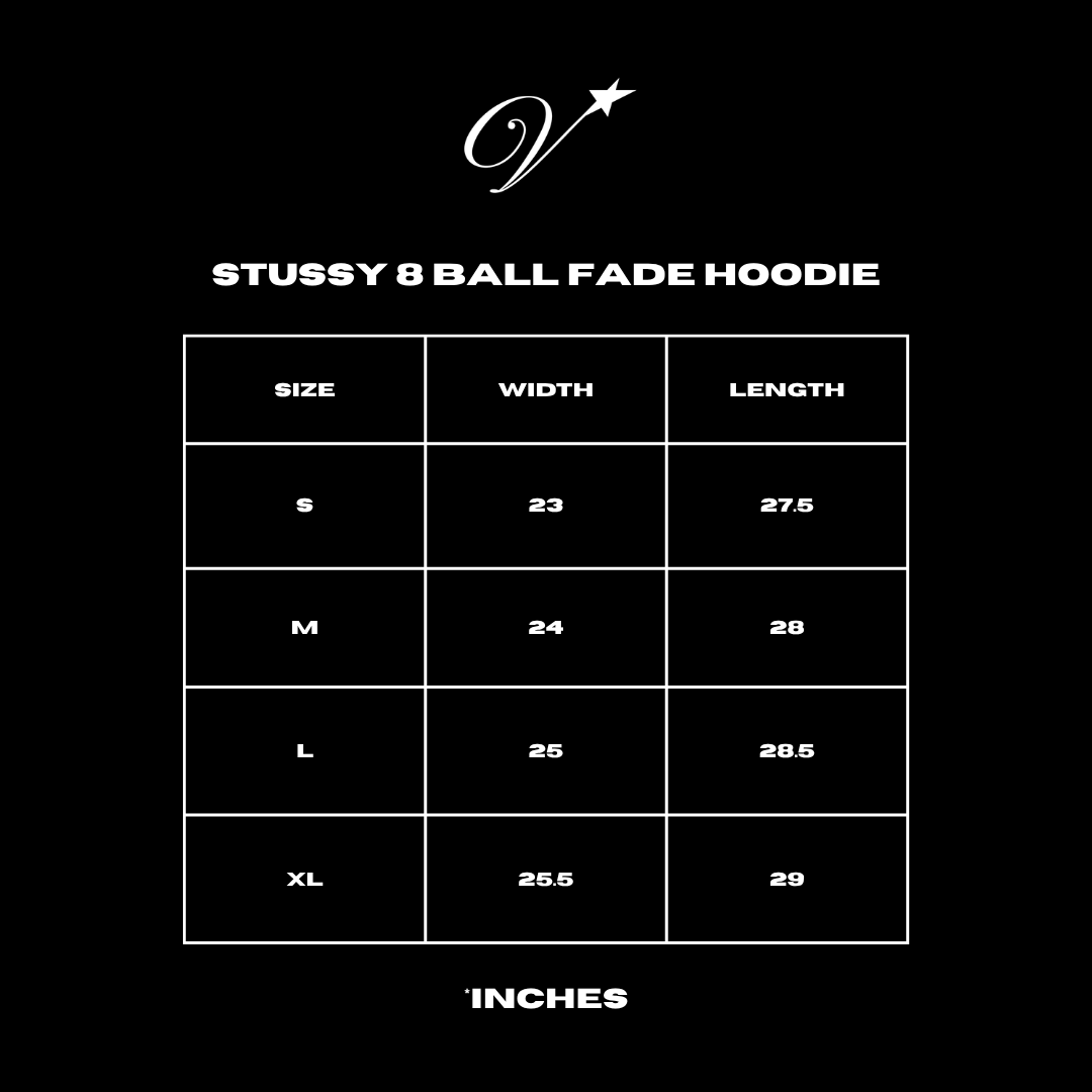 Stussy 8 ball fade hoodie