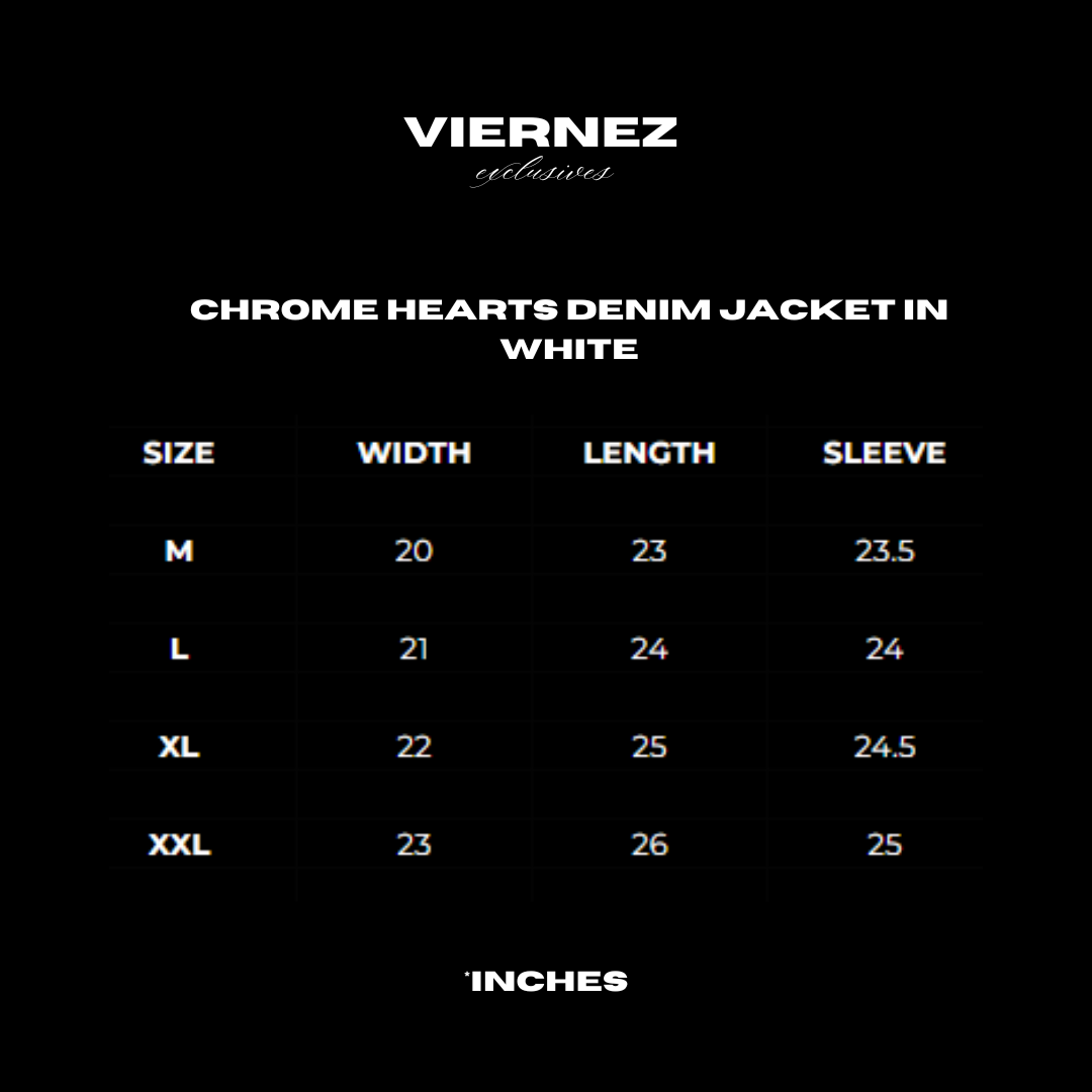 Chrome Hearts Denim Jacket in White