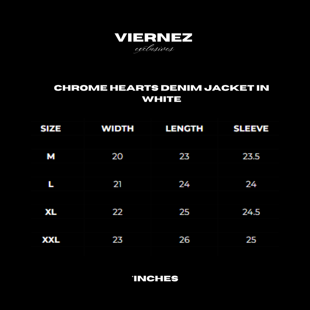 Chrome Hearts Denim Jacket in White