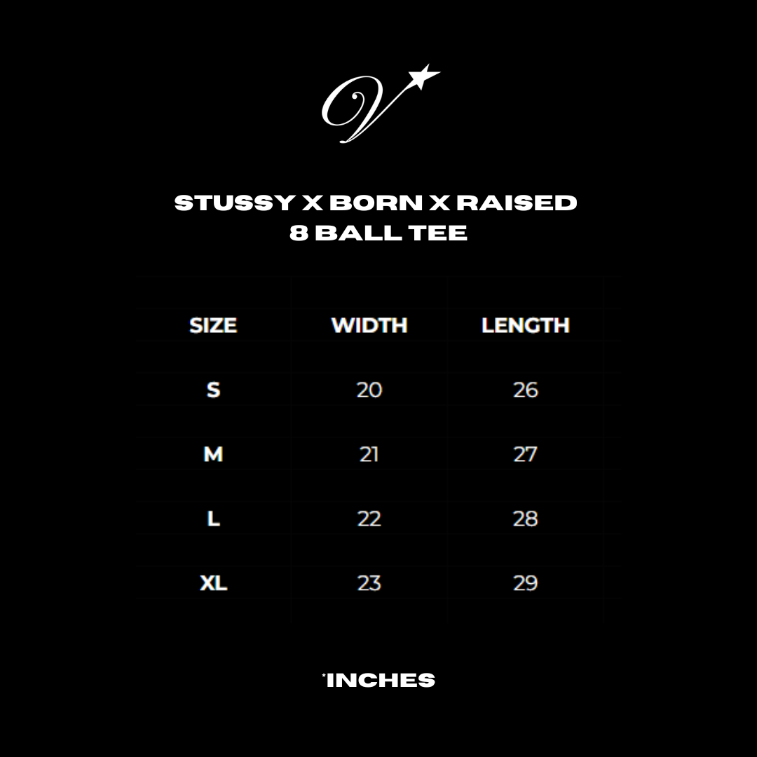 Stussy born x raised tee