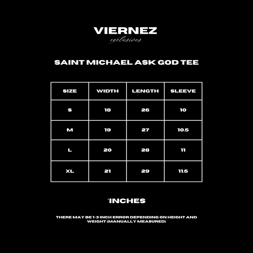 Saint Michael Ask God Tee SMALL - ON HAND