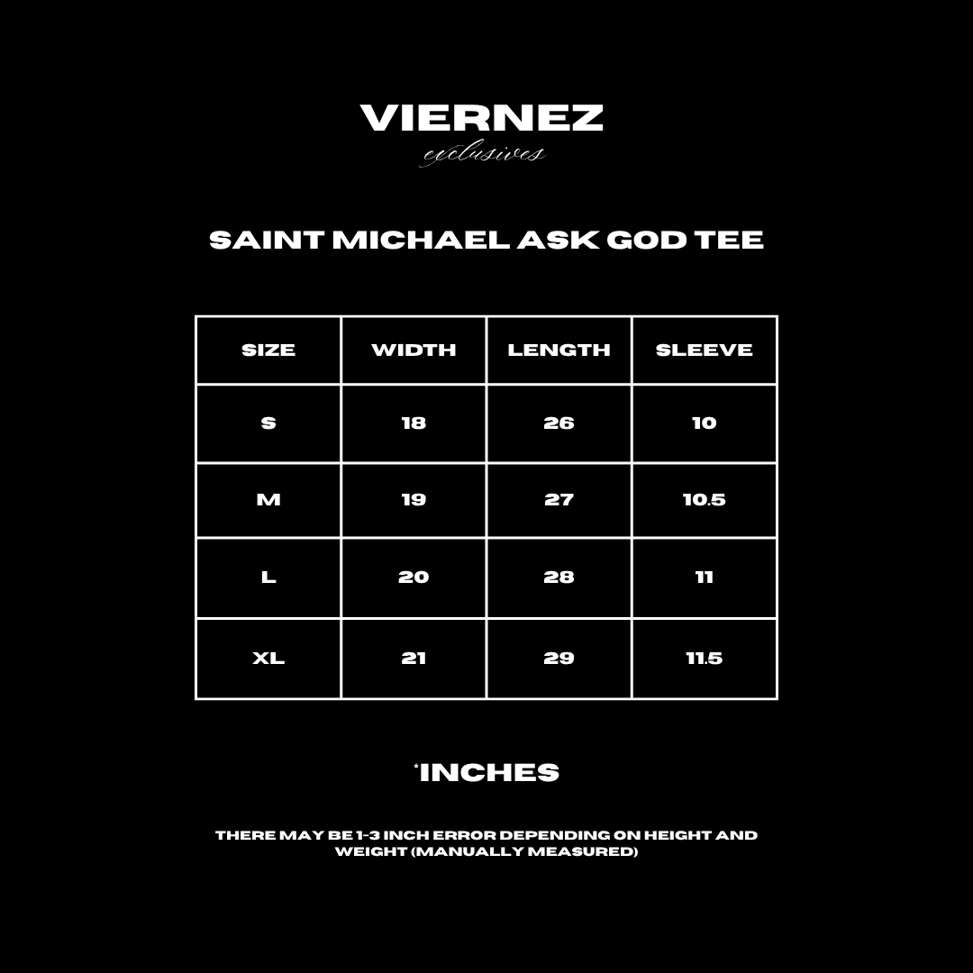 Saint Michael Ask God Tee SMALL - ON HAND