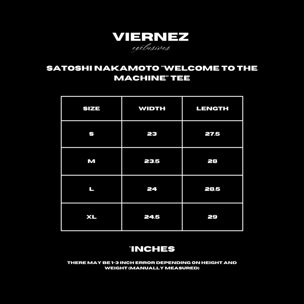 Satoshi Nakamoto "Welcome to the Machine" Tee