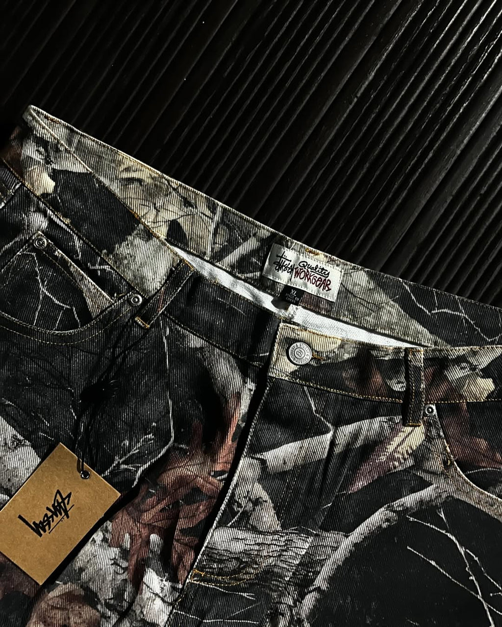 Stüssy work real tree in black