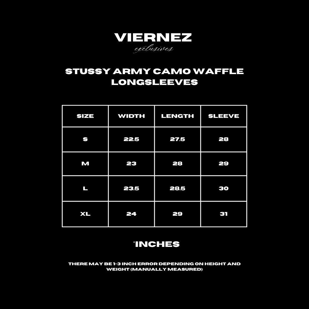 Stussy Army Camo Waffle longsleeves