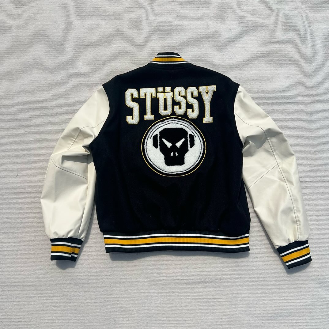 Stüssy x Goldie metalheadz varsity jacket