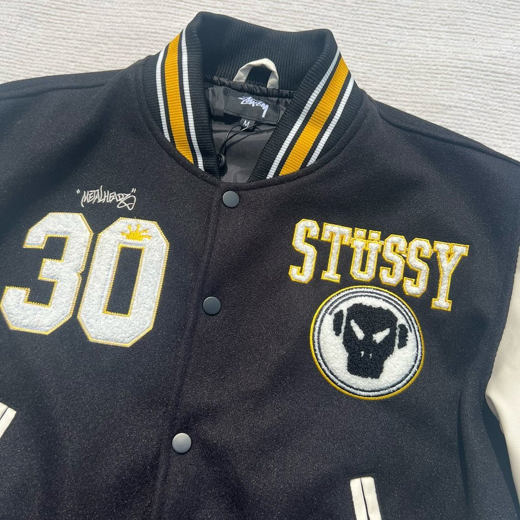 Stüssy x Goldie metalheadz varsity jacket