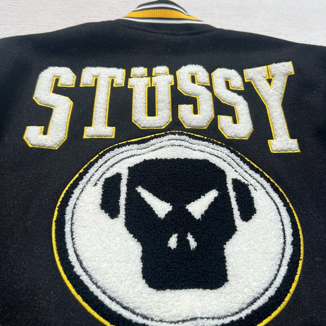 Stüssy x Goldie metalheadz varsity jacket