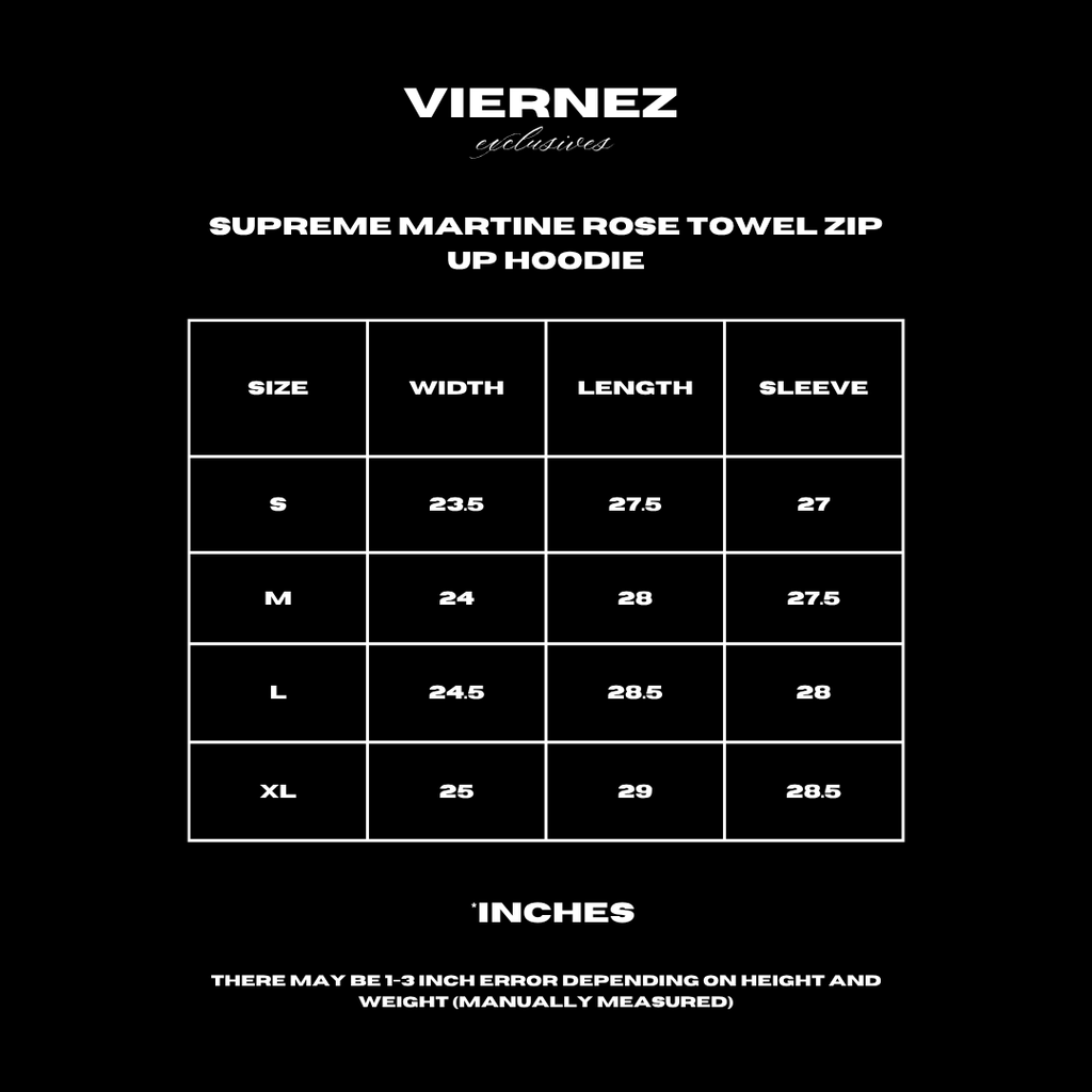 Supreme Martine Rose Towel Zip Up Hoodie