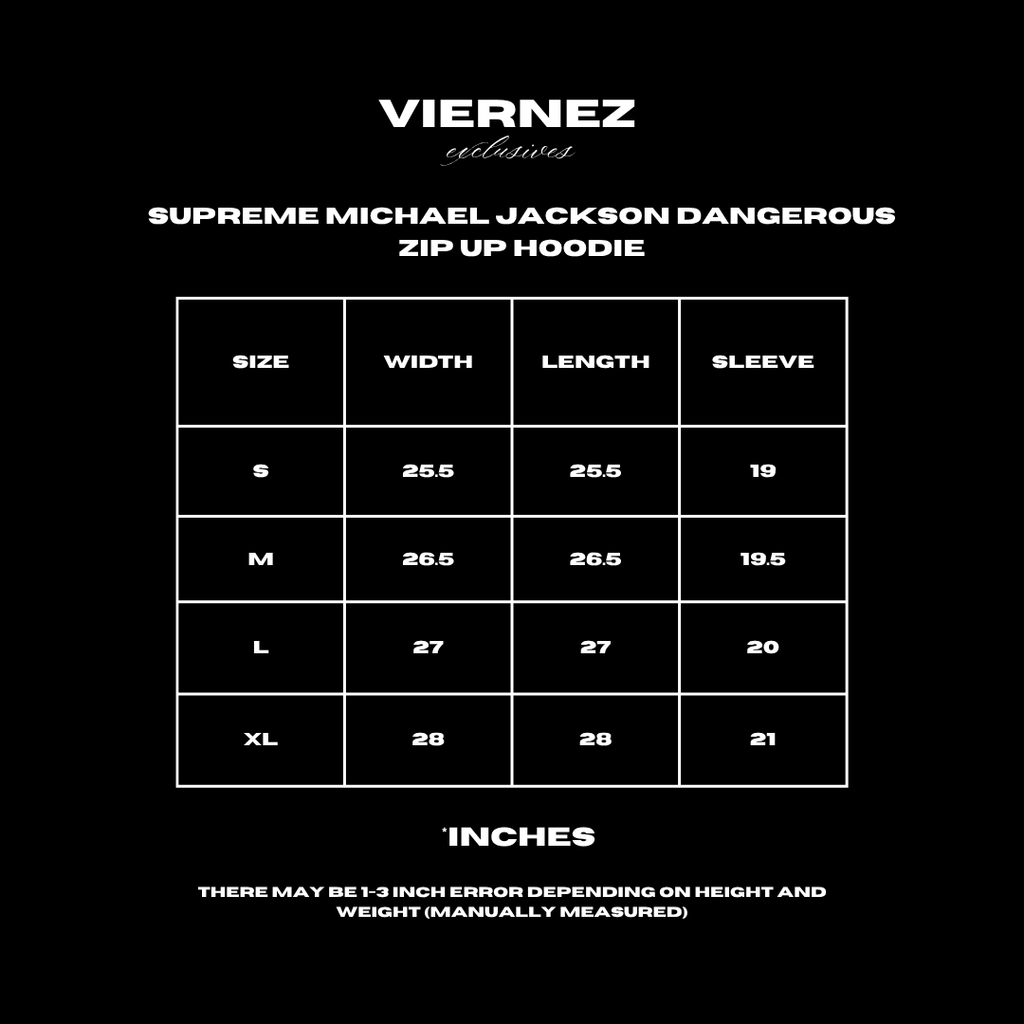 Supreme Michael Jackson Dangerous Zip Up Hoodie