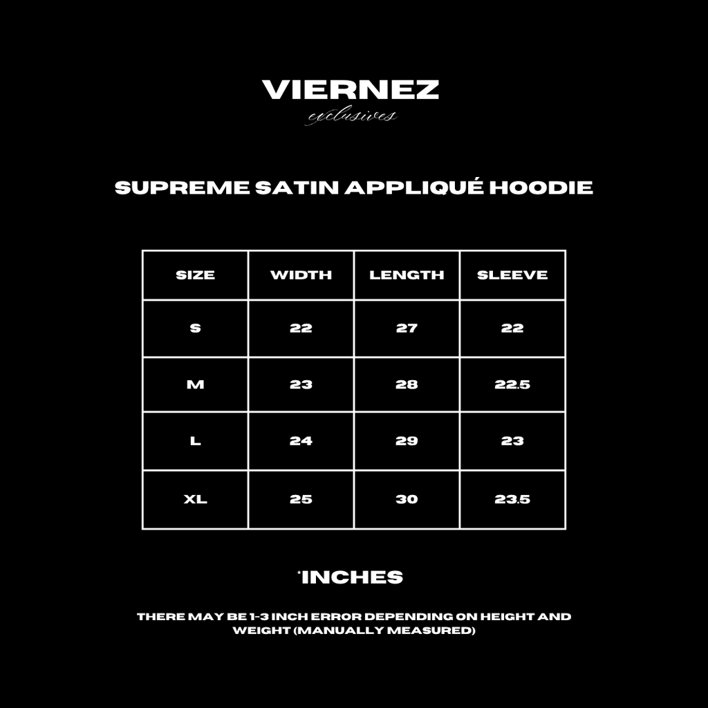 Supreme Satin Appliqué Hoodie