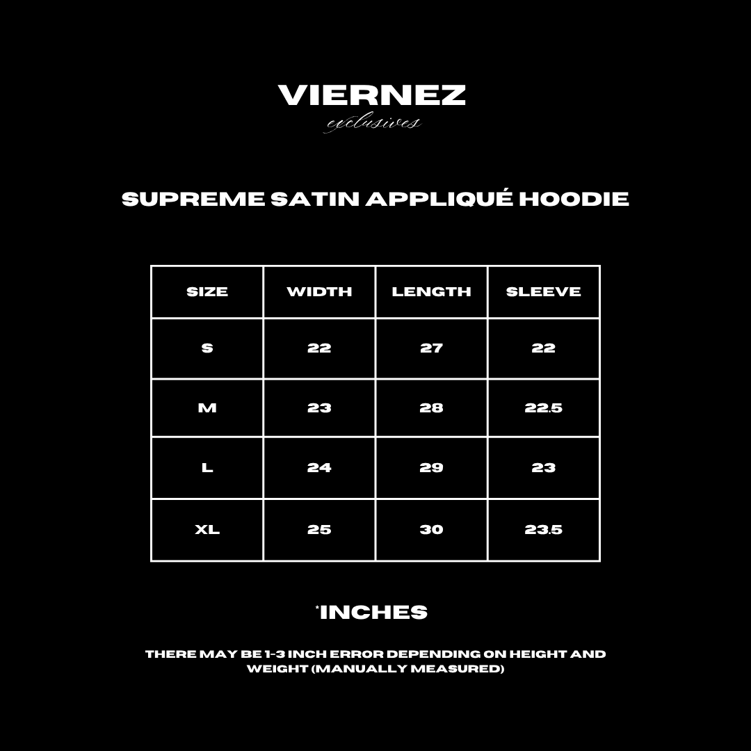 Supreme Satin Appliqué Hoodie