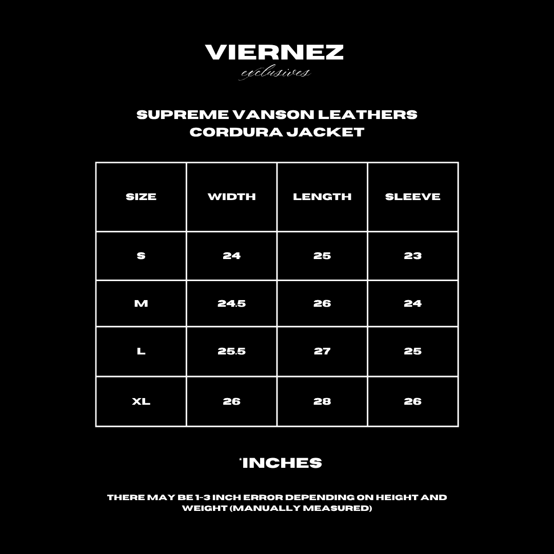 Supreme Vanson Leathers Cordura Jacket