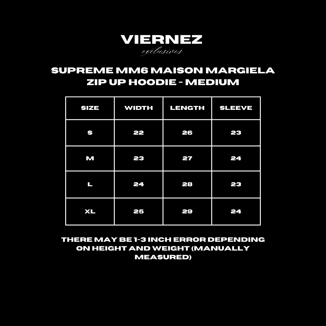 Supreme MM6 Maison Margiela Zip Up Hoodie