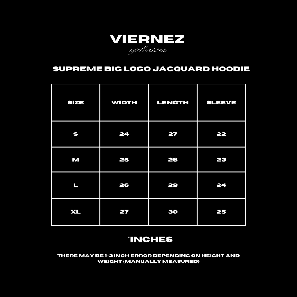 Supreme big logo jacquard hoodie