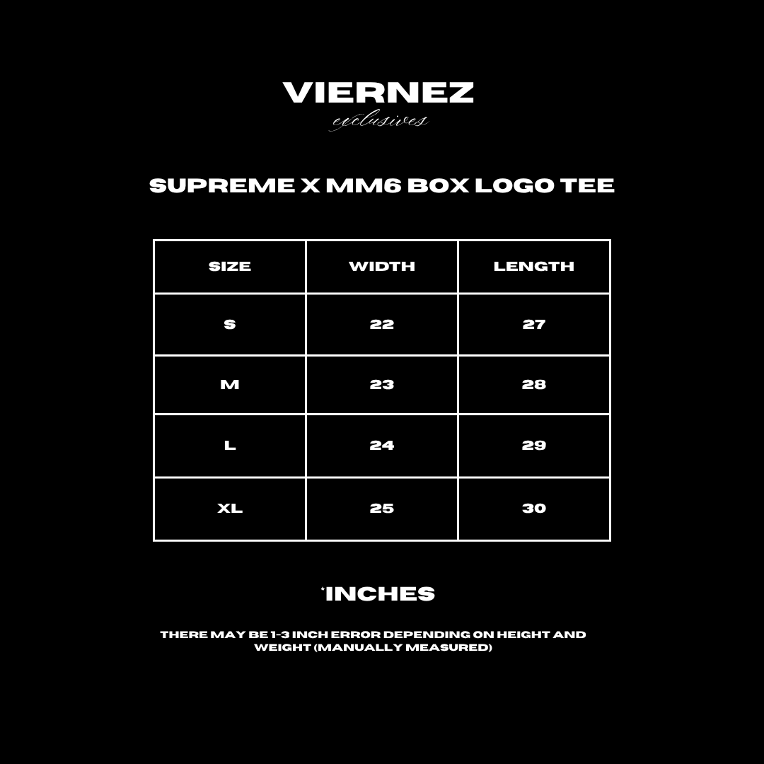 Supreme x MM6 Box Logo Tee