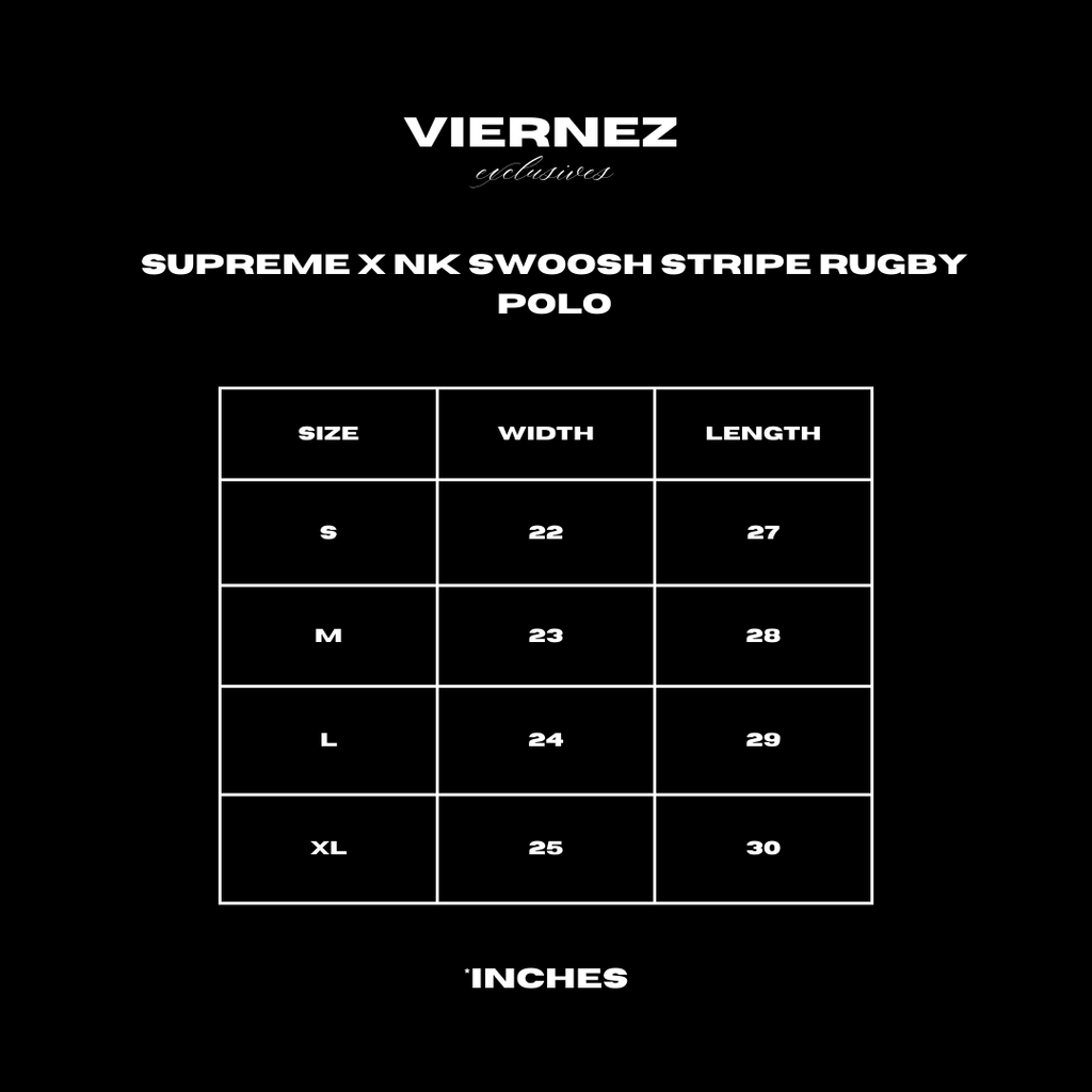 Supreme x Nike Swoosh Stripe Rugby Polo