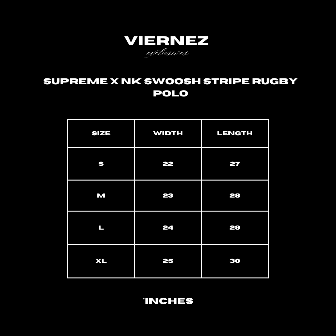 Supreme x Nike Swoosh Stripe Rugby Polo