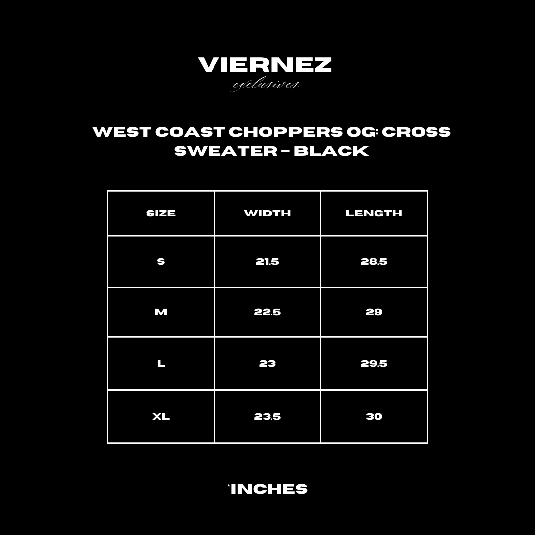 West Coast Choppers OG: Cross Sweater – Black