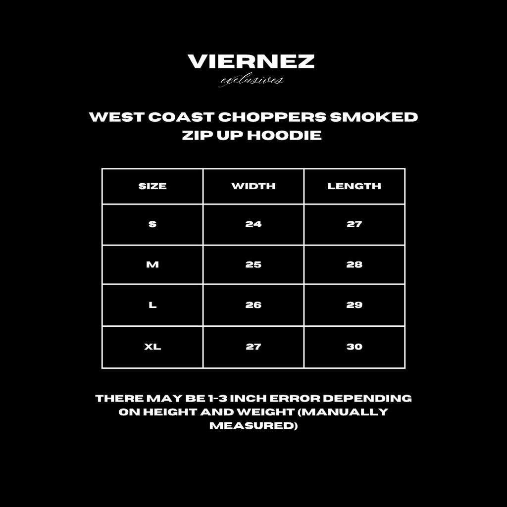 West Coast Choppers Smoked Zip Up Hoodie