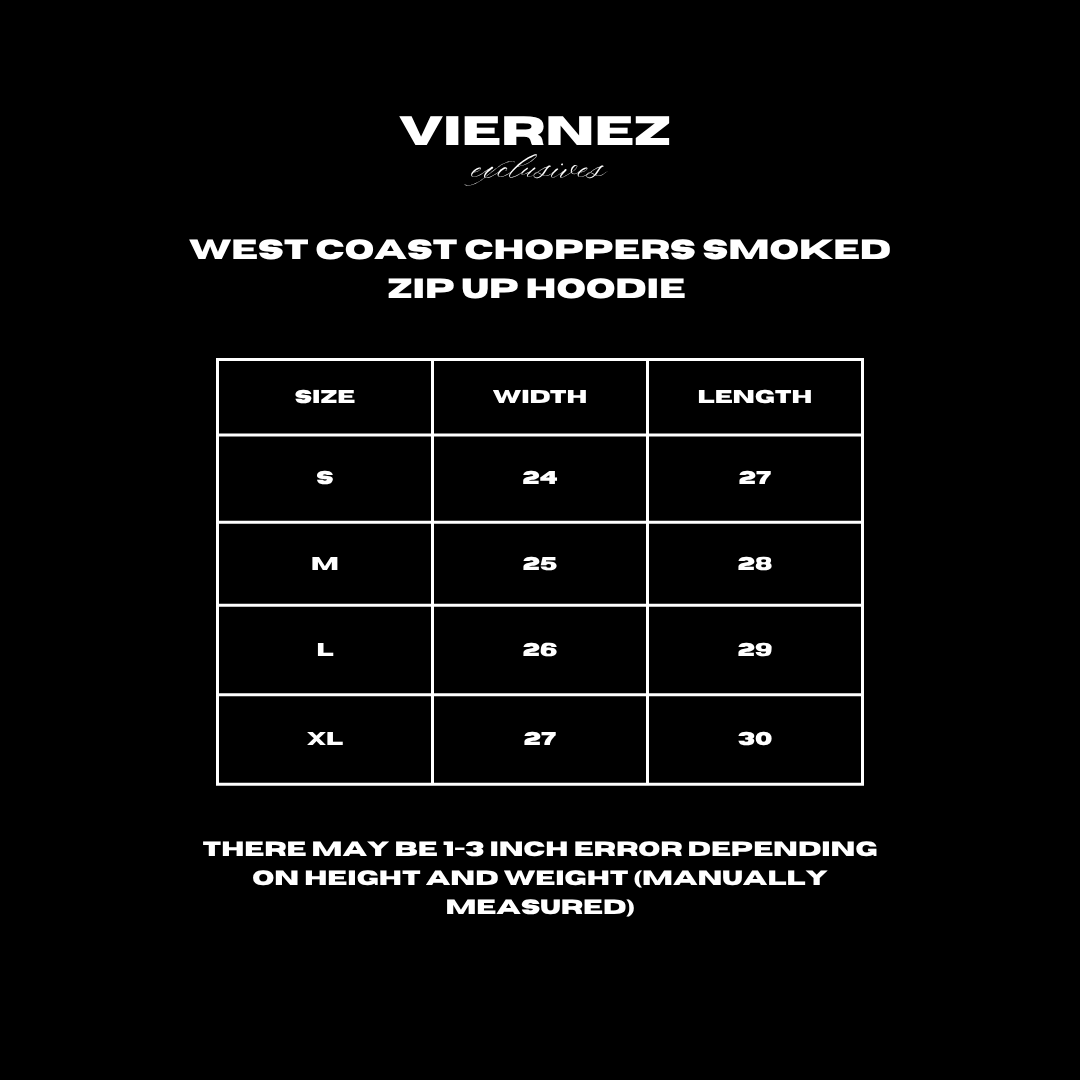 West Coast Choppers Smoked Zip Up Hoodie