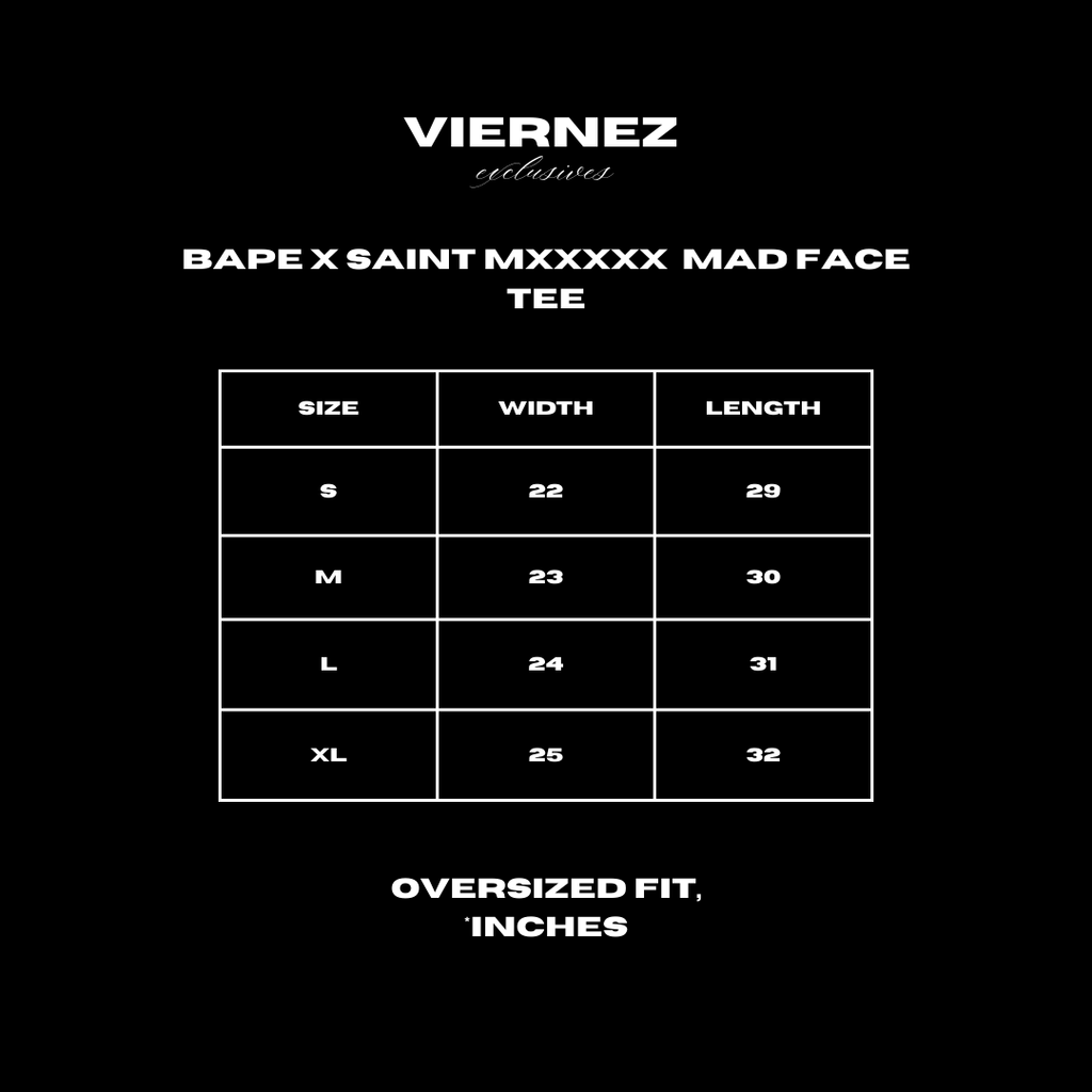Bape X Saint MXXXXX "MADE FACE" tee