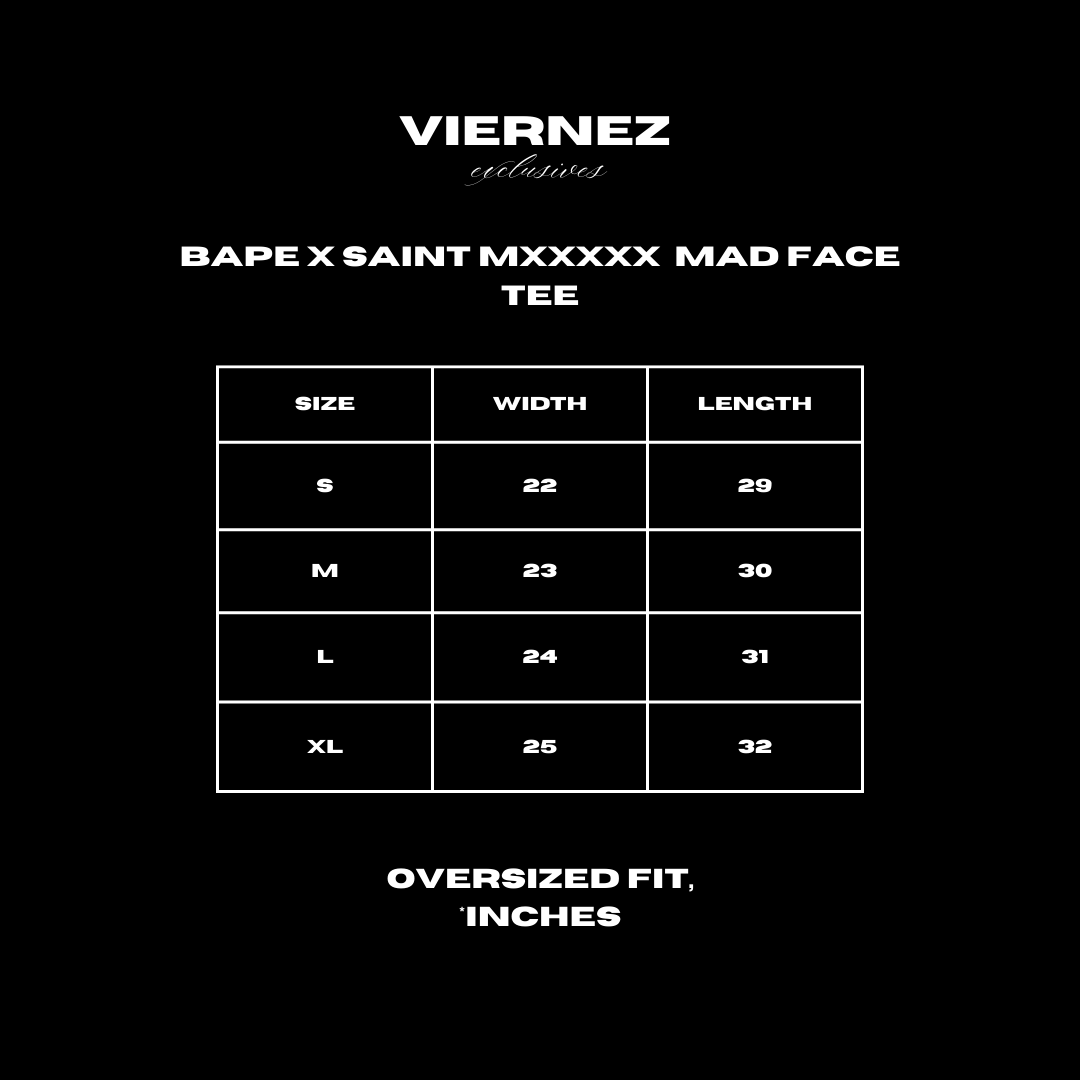 Bape X Saint MXXXXX "MADE FACE" tee
