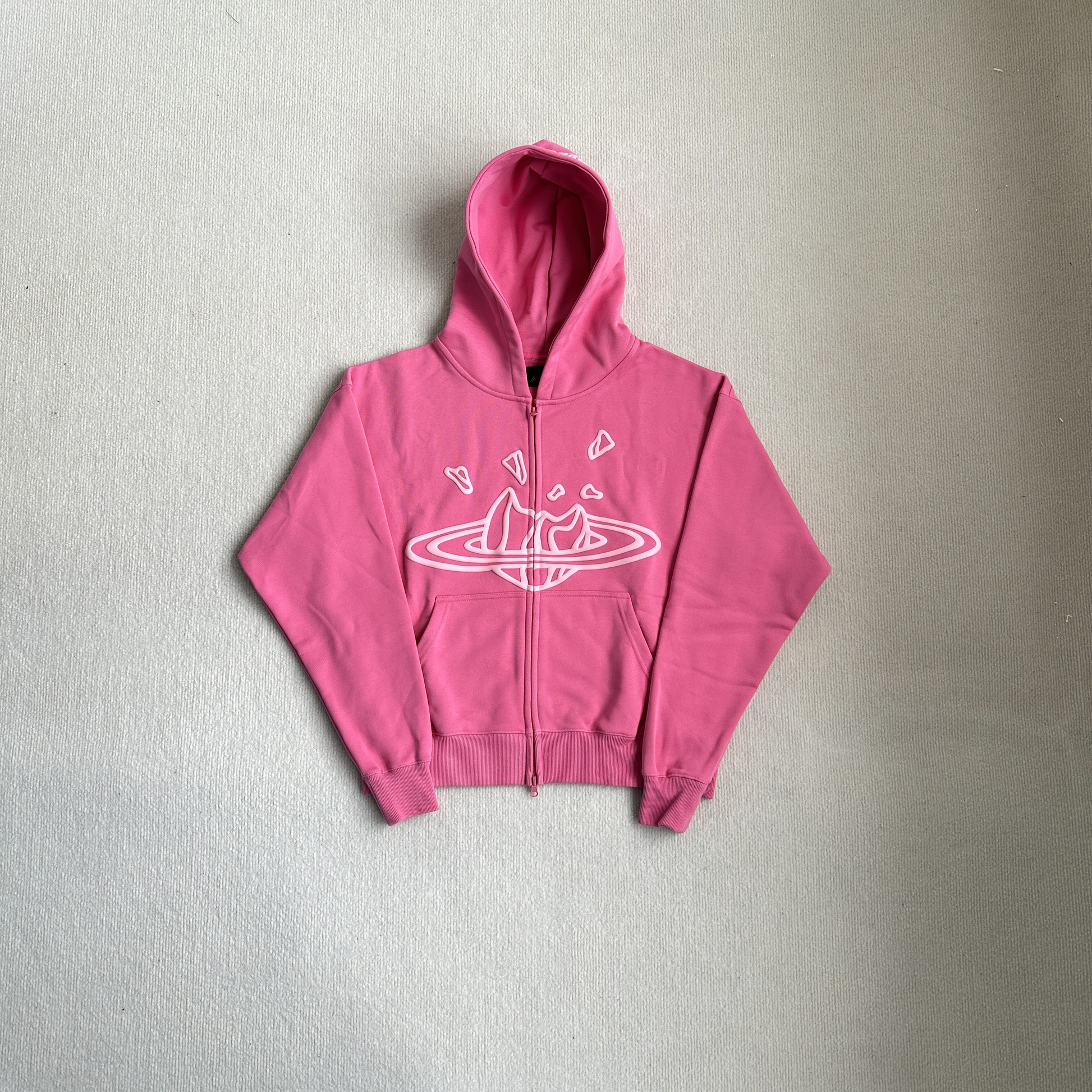 Broken Planet Zip Up Hoodie Candy Pink