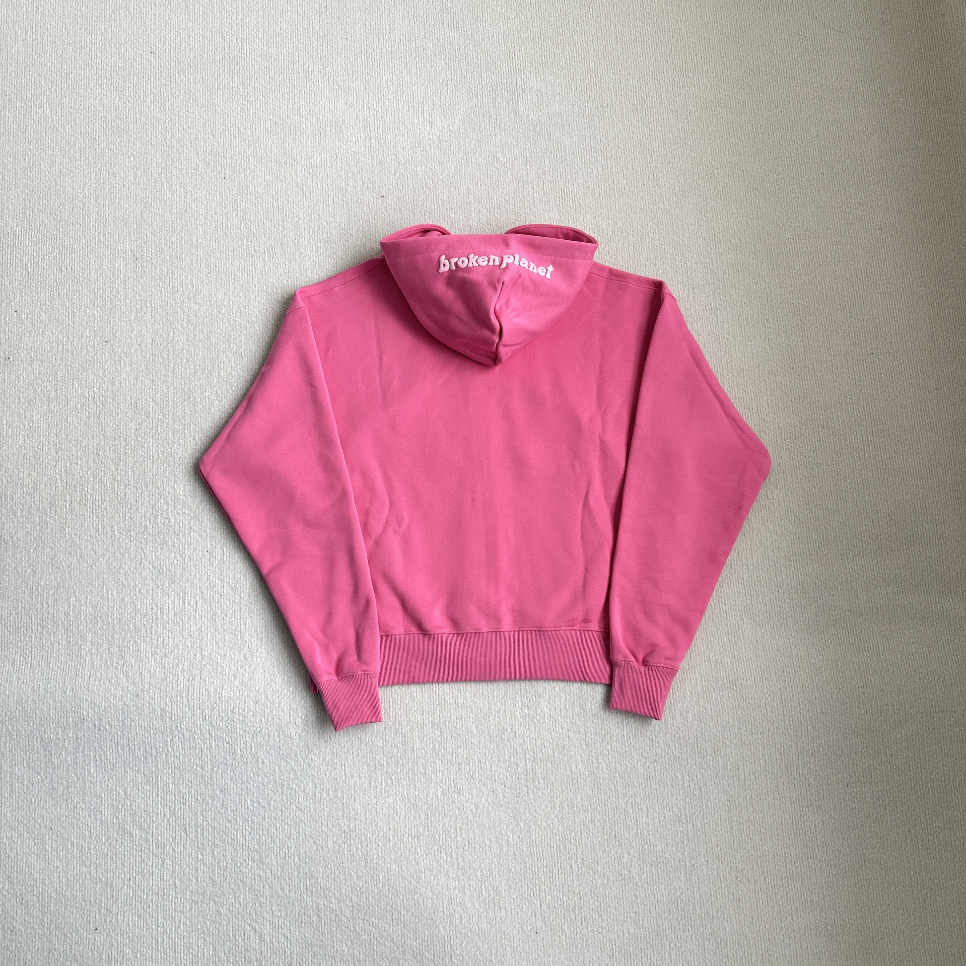 Broken Planet Zip Up Hoodie Candy Pink