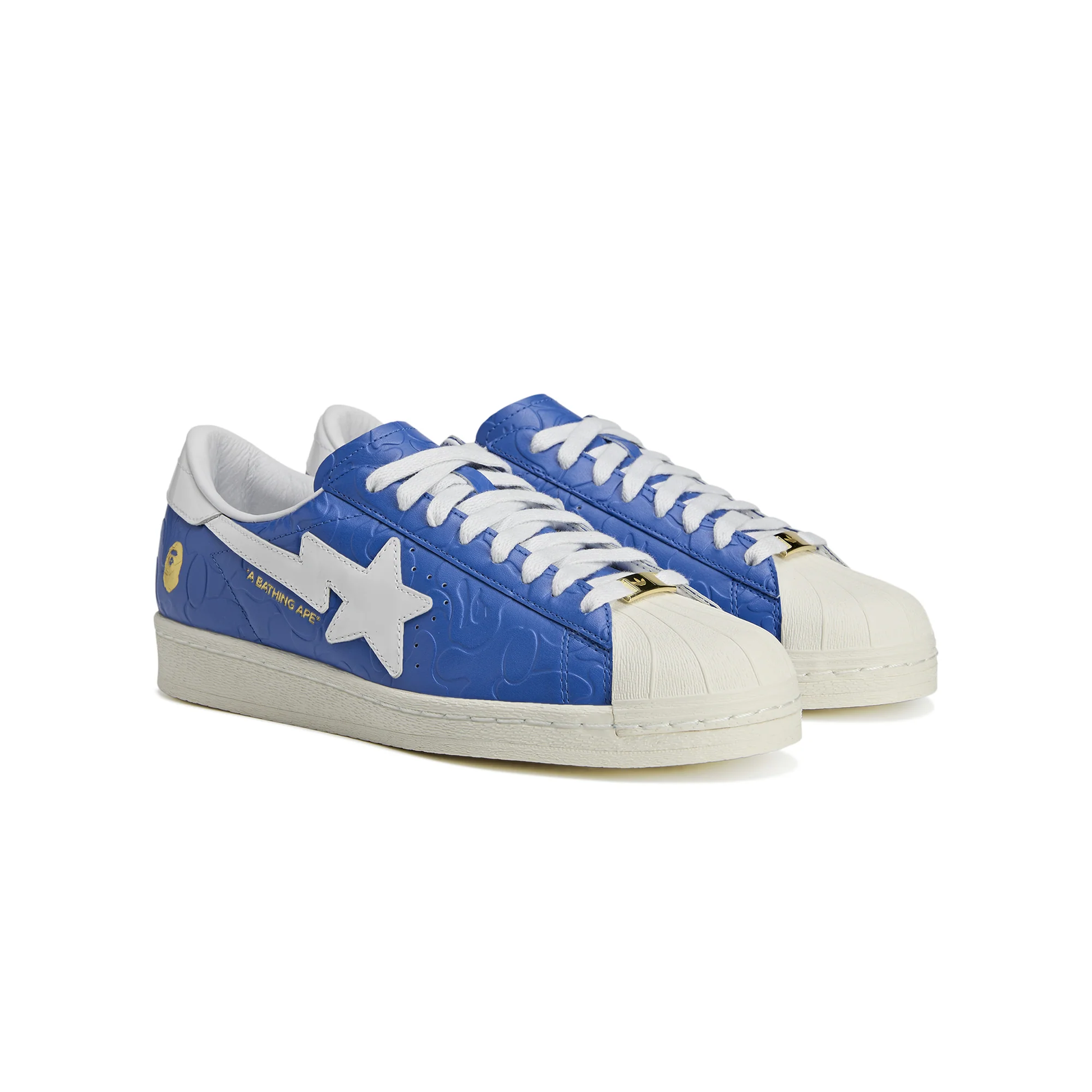 Bape x Adidas Superstar Vintage ‘Blue and White’