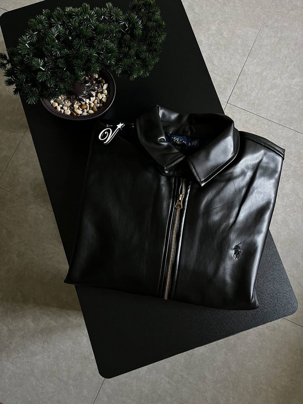 RL Glazed leather jacket