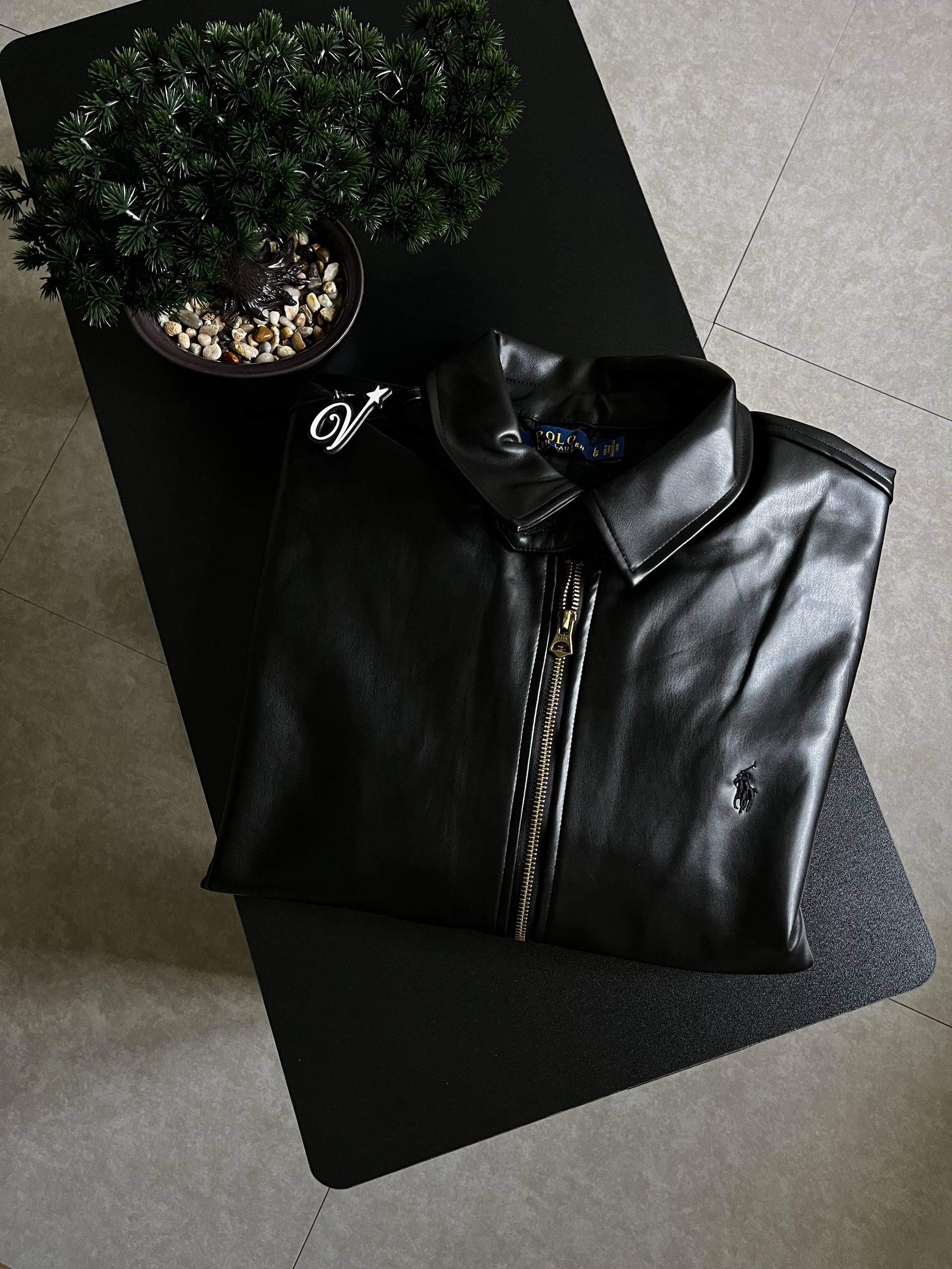 RL Glazed leather jacket