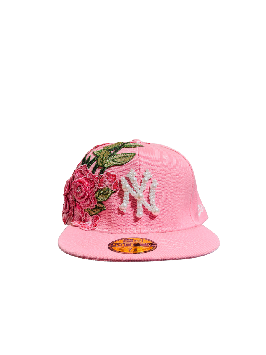 NY “La Fleur” Atelier Fitted Hat Pink (Size 7 3/8) - ON HAND