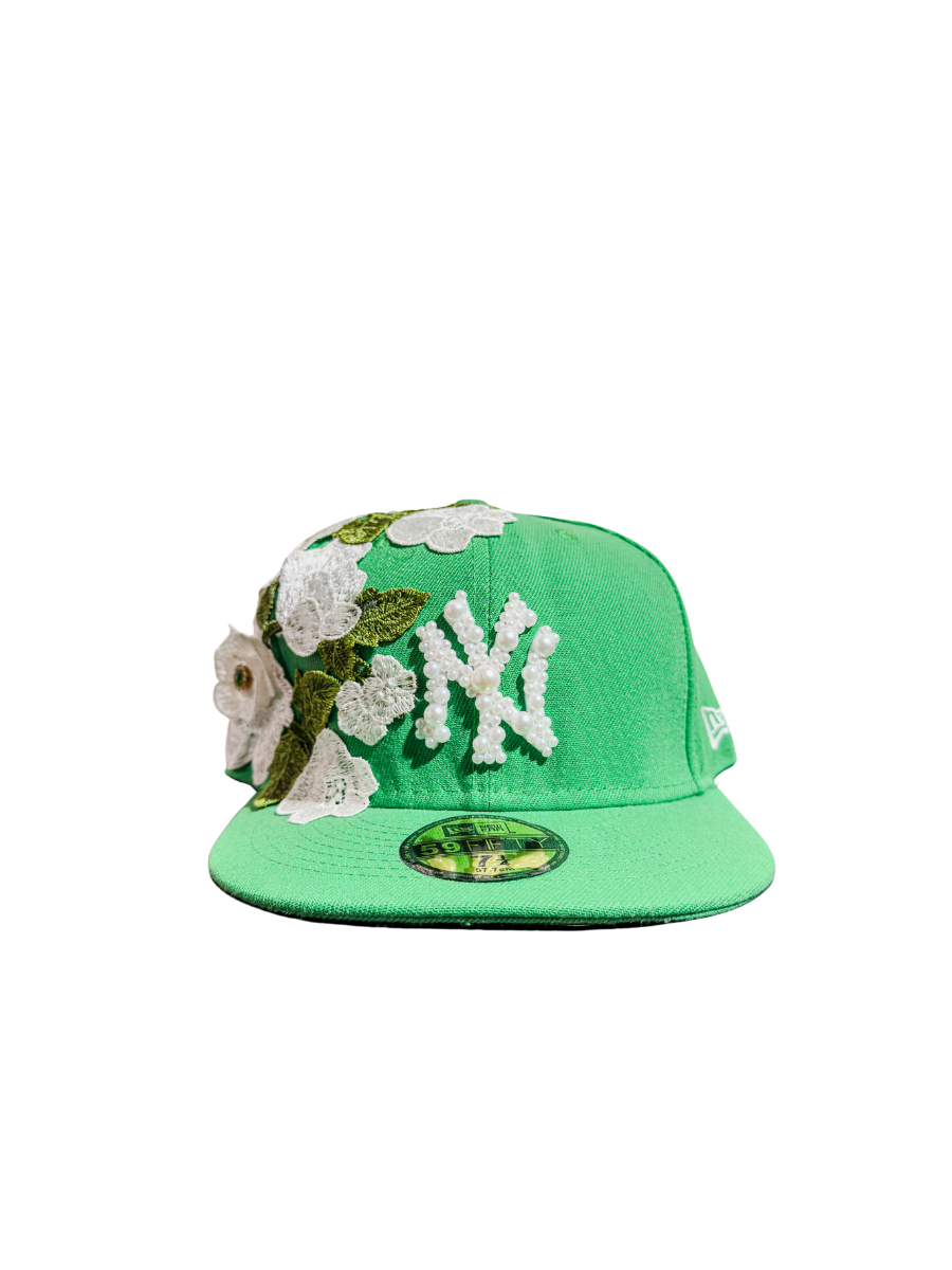 NY “La Fleur” Atelier Fitted Hat Green (Size 7 1/4) - ON HAND