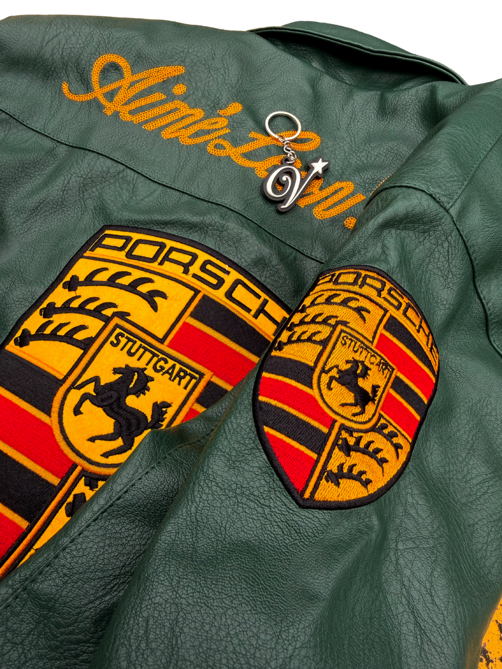 Aime Leon Dore x Porsche 993 Turbo Leather Club Jacket Green