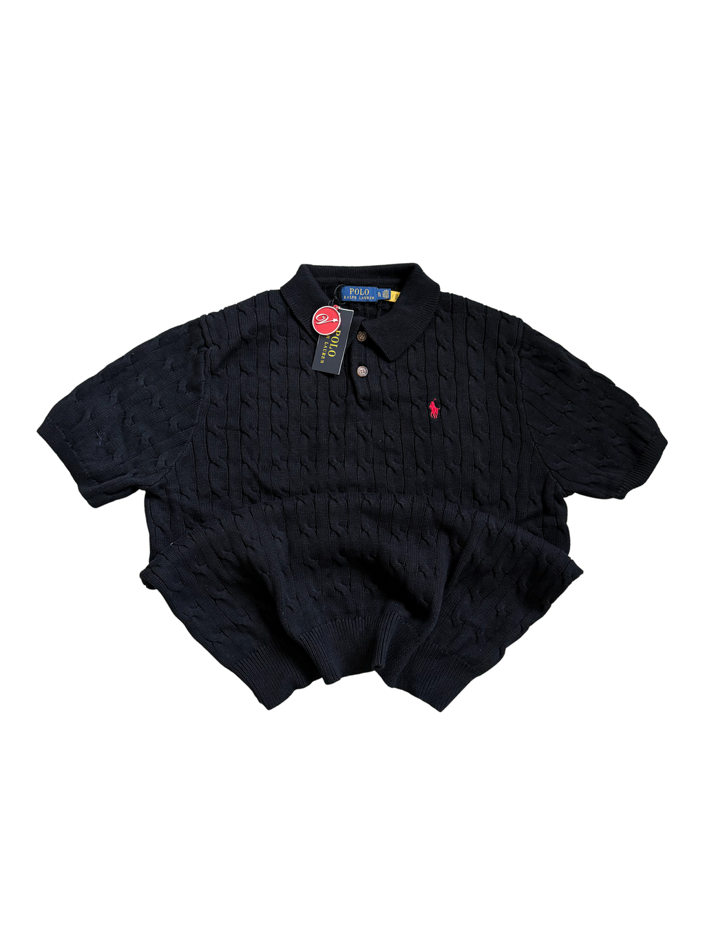 RL Knitted polos Black XL - ON HAND