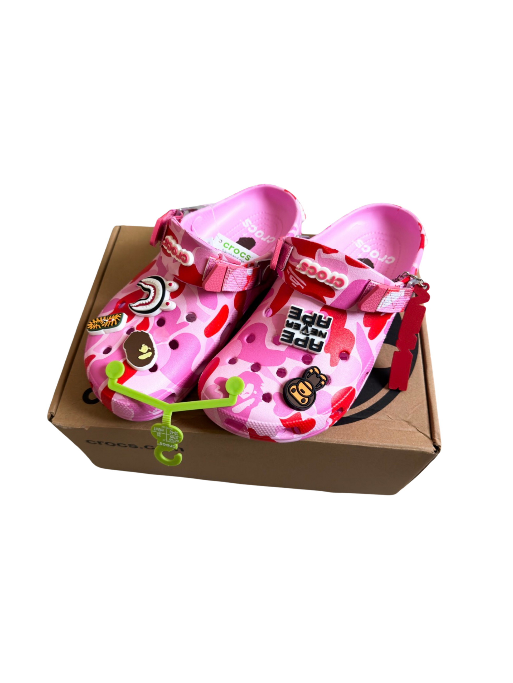 BAPE CROCS in Pink - ON HAND