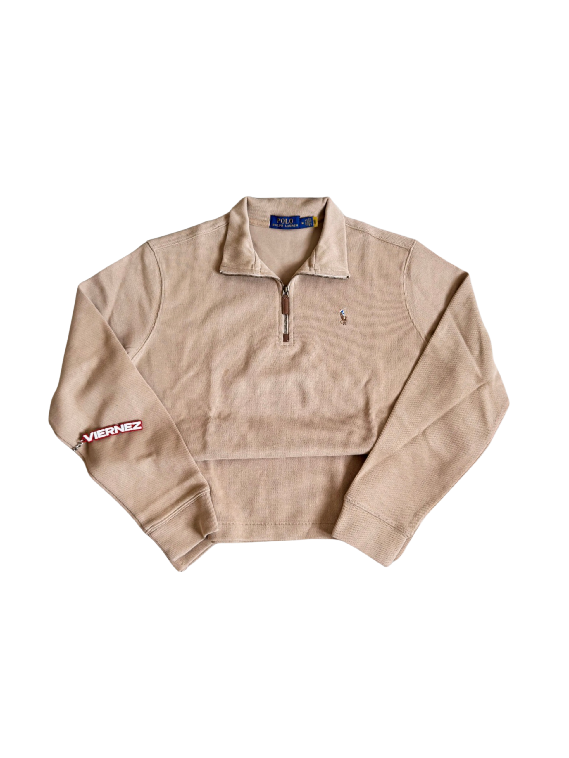 R.L Half Zipped Jumper BEIGE - New tones (On hand, MEDIUM only)